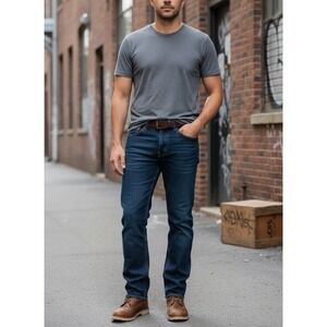 Levi's 505 Jeans Men's Size 36X30 Blue Dark Wash Denim Straight Leg.0101